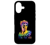 Julius Caesar Portrait With Tie Dye Pattern Veni Vidi Vici Case for iPhone 17