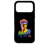 Julius Caesar Portrait With Tie Dye Pattern Veni Vidi Vici Case for iPhone 17 Pro Max