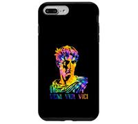 Julius Caesar Portrait With Tie Dye Pattern Veni Vidi Vici Case for iPhone 7 Plus/8 Plus