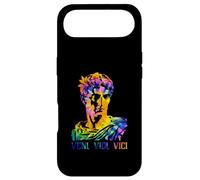 Julius Caesar Portrait With Tie Dye Pattern Veni Vidi Vici Case for iPhone Air