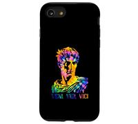 Julius Caesar Portrait With Tie Dye Pattern Veni Vidi Vici Case for iPhone SE (2020) / 7/8