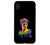 Julius Caesar Portrait With Tie Dye Pattern Veni Vidi Vici Case for iPhone XS Max