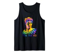 Julius Caesar Portrait with Tie Dye Pattern Veni Vidi Vici Tank Top