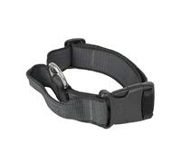 Julius-K9 Color and Gray Collar with Handle and Interchangeable Patch, 40 mm (38-53 cm), Black-Gray