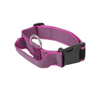 Julius-K9 Color and Gray Collar with Handle and Interchangeable Patch, 40 mm (38-53 cm), Pink-Gray