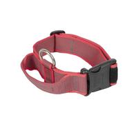 Julius-K9 Colour and Gray Collar with Handle, Safety Lock and Interchangeable Patch, 40 mm (38-53 cm), Red-Gray