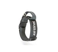Julius-K9 Color and Gray Collar with Handle and Interchangeable Patch, 50 mm (49-70 cm), Black-Gray