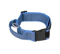 Julius-K9 Color and Gray Collar with Handle and Interchangeable Patch, 50 mm (49-70 cm), Blue-Gray