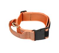 Julius-K9 Color and Gray Collar with Handle and Interchangeable Patch, 50 mm (49-70 cm), Orange-Gray