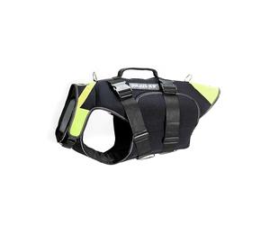 Julius-K9 IDC Multifunctional 3in1 Dog Vest, Size: XL, Black and Neon