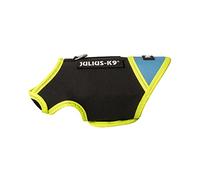 Julius-K9 IDC Neoprene Dog Jacket, Size: Baby 1, Black and Aquamarine