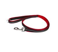 JULIUS-K9 IDC Powair Leash, Size: 1,2 m with Handle and Large Carabiner, Red