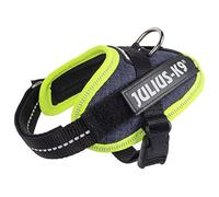 JULIUS-K9 IDC Powerharness, 3XL, no pull dog harness, Jeans with neon edge