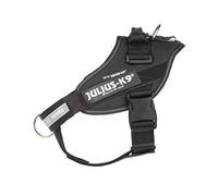 Julius-K9, IDC Powerharness, Dog Harness with Front Control Y-Belt, Size: M/0, Black