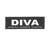 Julius-K9 Interchangeable Hook & Loop Patches, 1 pair, DIVA, Size: Small, Black