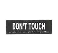 Julius-K9 Interchangeable Hook & Loop Patches, 1 pair, DON'T TOUCH, Size: Large, Black