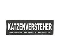 Julius-K9 Interchangeable Hook & Loop Patches, 1 pair, KATZENVERSTEHER, Size: Small, Black