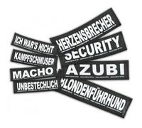 Julius-K9 Interchangeable Hook & Loop Patches, 1 pair, KNUTSCHKUGEL, Size: Large, Black