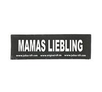 Julius-K9 Interchangeable Hook & Loop Patches, 1 pair, MAMAS LIEBLING, Size: Small, Black