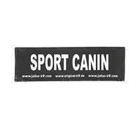 Julius-K9 Interchangeable Hook & Loop Patches, 1 pair, SPORT CANIN, Size: Small, Black
