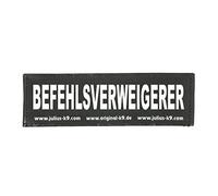 Julius-K9 Original Interchangeable Patch, Large, Black, Befehlsverweigerer