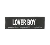 Julius-K9 Original Interchangeable Patch, Large, Black, Lover Boy