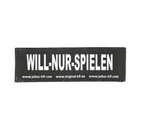 Julius-K9 Original Interchangeable Patch, Small, Black, Will-Nur-Spielen