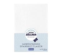 Julius Zöllner 8390347100 Jersey Fitted Sheet for Playpen Mattresses 68 x 90 to 100 x 100 cm White