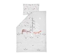 Julius Zöllner Children's Bed Linen 100% Cotton Standard 100 by Oeko-Tex, Made in Germany, Size 100 x 135 + 40 x 60 cm, Woodlife