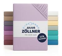 Julius Zöllner Fitted Sheet for cots (60 x 120 cm/70 x 140 cm, Jersey Lilac)