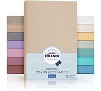 Julius Zöllner Fitted Sheet for cots (60 x 120 cm/70 x 140 cm, Jersey Sand)
