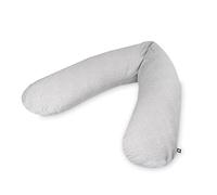 Julius Zöllner Jersey Nursing Pillow with Pearl Filling 190 Tiny Squares Grey