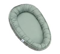 Julius Zöllner Nido Cuddly Nest | Lying Surface Approx. 60 x 35 cm | for Babies from Birth | 100% Cotton Muslin | Made in Germany | Oeko-Tex Standard 100 | Green