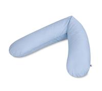 Julius Zöllner Nursing pillow, pregnancy pillow, positioning pillow, and cuddly flake filling, approx. 180 cm, plain blue