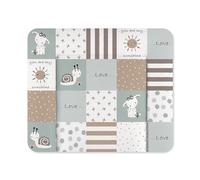 Julius Zöllner Softy Changing Mat 75 x 75 cm - Changing Mat - Waterproof and Wipe Clean - Made in Germany - Oeko-Tex Standard 100 - Patch Blue