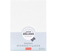Julius Zöllner Terry Cloth Fitted Sheet for Children’s Bed, Size: 60 x 120 cm / 70 x 140 cm, Super Soft, White