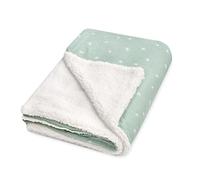 Julius Zöllner Winter Blanket Made of Cotton Jersey and Cuddly Teddy Fabric, Size 70 x 100 cm, Made in Germany, Oeko-Tex® Standard 100, Stary