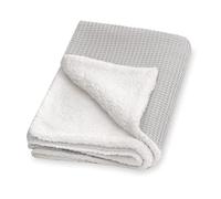 Julius Zöllner Winter Blanket Size 70/100, Made in Germany, 100% Cotton, Oeko-Tex Standard 100, Light Grey