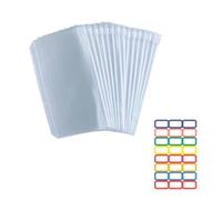 Juliyeh 15pcs A5 6-Hole Zipper Binder Pockets, PVC Waterproof Document Sleeves with Zip, Clear Loose Leaf Envelopes for Cash, Cards, Receipts - Organiser for Planner, Wallet, Notebook Insert.