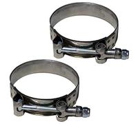 Juliyeh 2 Pack Stainless Steel T Bolt Hose Clamps Heavy Duty Adjustable Large Jubilee Clips Hose Clip 72-80mm for 3 Inch Hose