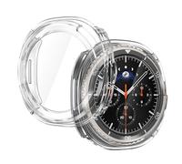 Julk [2 Pack] for New 2025 Galaxy Watch 8 Classic Screen Protector, Protective Hard Case with Built-in Tempered Glass, Ultra-Thin Face Cover for Samsung Watch 8 Classic 47mm (2 Transparent)