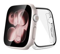 JULK [2 Pack Starlight Case with Tempered Glass Screen Protector for Apple Watch 11 (2025) 42mm, Full Coverage Hard PC Protective Cover for iWatch Series 11/10 42mm (1 Starlight + 1 Transparent)