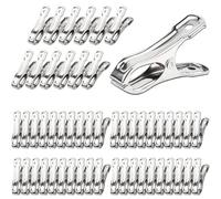 JULMELON 100Pcs Garden Clips for Shade Cloth, Heavy Duty Greenhouse Clamps | Stainless Steel, For Garden Hoop Greenhouse Shade Cloth, Large Open Strong Grip, Greenhouse Clips