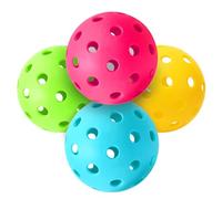 JULMELON Pickleball Balls, 4 Packs Outdoor Pickleball Balls 40 Holes Pickleballs for Sport Outdoor Play Elasticity and Durable Pickleballs for USAPA Approved Ideal for Beginners and Professional