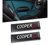 JULOPO 2PCS Carbon Fiber Texture seat Belt Covers Compatible with Cooper seat Belt Shoulder Pads Soft and Comfortable
