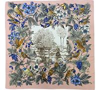 Julunar Silk Like Head Scarf for Women - Satin Large Hair Scarves - 35" Square Silk Hair Wrap for Sleeping with Gift Packed, B007-3 Flower Pink, Large