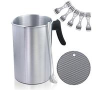 JULWHISPER Candle Making Wax Melted Pot, Pouring Pot, Double Boiler Pot for Soy Candle Making, Heat-Resisting Handle - Capacity: 3L