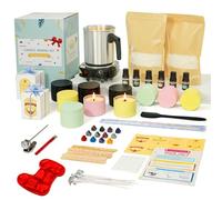 JULWHISPER Complete DIY Candle Making Kits with Hot Plate and Wax Pot, Scented Candle Making Supplies for Adult to Make Your Own, Candle Maker Set Including Essential Oil, Colors Dye, Soy Wax