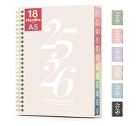 July 2025 - Dec 2026 Planner, Forvencer Academic Planner 2025-2026, 18 Month Weekly & Monthly Agenda Planning Book, 6" x 8", Daily Calendar with Tabs, School College Teacher Student Planner, Beige