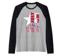 July 26 Liberia Independence Day Love Liberia Flag Fist Raglan Baseball Tee